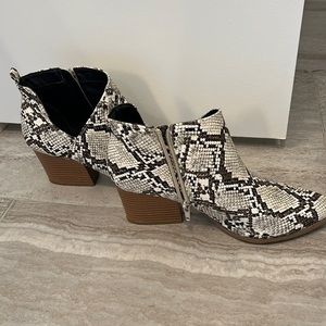 Snakeskin Ankle Boots